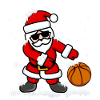 Flossing Santa Claus Basketball