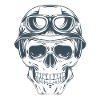 skull motorcycle gift shirt