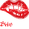 Bite Me Vampire Love Lips