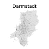 stylized street map Darmstadt