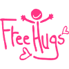Free Hugs text smile face