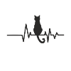 Kjærlighet Cat Heartbeat Animal Love Pet Gift