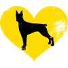 Dobermann super süsses Herzbild