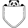 Panda in the bag