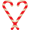 Candy canes coeur pour noel