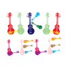 Rainbow ukuleles