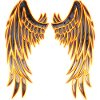 Angel glowing wings