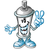 Spray paint cartoon