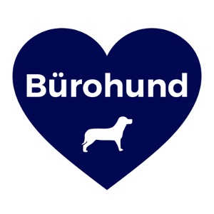 Bürohund Herz Blau