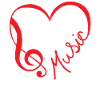 Heart clef music