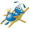 Ant in a deck chair