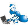 Ant with Laptop