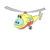 Helicopter with face
