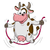 Skipping rope cow