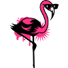 Flamingo with sunglasses