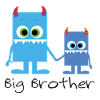 cute monster siblings, big brother