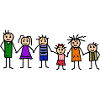 Famille avec beaucoup d'enfants