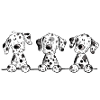 Grappige Dalmatische hond puppy cartoon geschenk