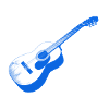 Artful Acoustic Guitar Print