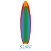 Surf shirt surfboard
