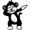 Monochrome Panda Wink Doodle