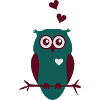 Owl with Hearts
