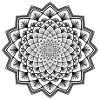 Mandala hand drawn black