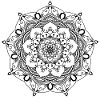 Mandala flower pattern hand drawn