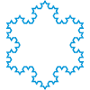 Fractals: Koch snowflake MED-DETAIL (lines)