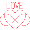 Infinity love sign friendship