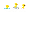 Triathlon Poussin Drôle Triathlète Mignon