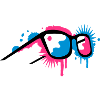 3D glasses in graffiti style