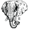elephant ico blk outline
