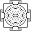 Sri Yantra (schwarz)