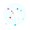 Astronaut im Sonnensystem