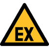 Gefahrensymbol - Explosionsgefahr (2-farbig)