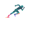 Sprinter sprinting runner