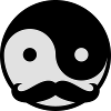 Mustache Yin Yang