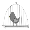 Bird in a cage