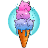 Eiscreme-Kätzchen