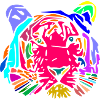 mehrfarbiger Tiger