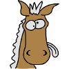 Funny Crazy Comic Horse