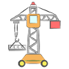 Crane children's construction site