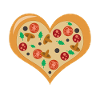 yummy heart pizza