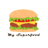 Comic Hamburger avec slogan