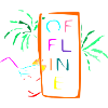 mehrfarbige Offline-Linie