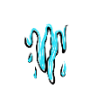 Dripping blue design modern