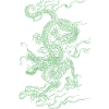 Green Chinese dragon