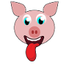 Naughty pig funny gift