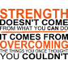 Strength comes from Overcoming